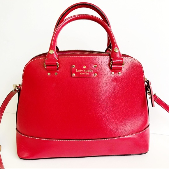 kate spade Handbags - Kate Spade Red Leather Shoulder Top handle bag